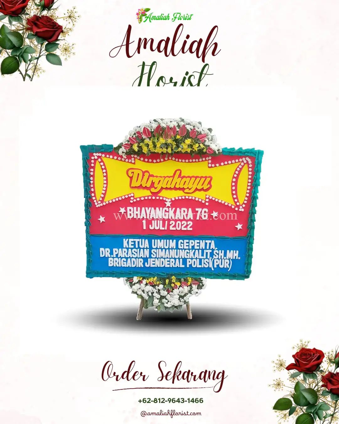 Papan Bunga HUT Ulang Tahun Pagar Gunung